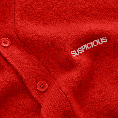 Polkaline / Essentials Knitted Cardigan - Red