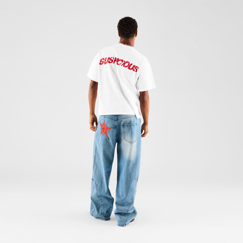 Bestsellers GTD / Paint Brush Tee - White & Red