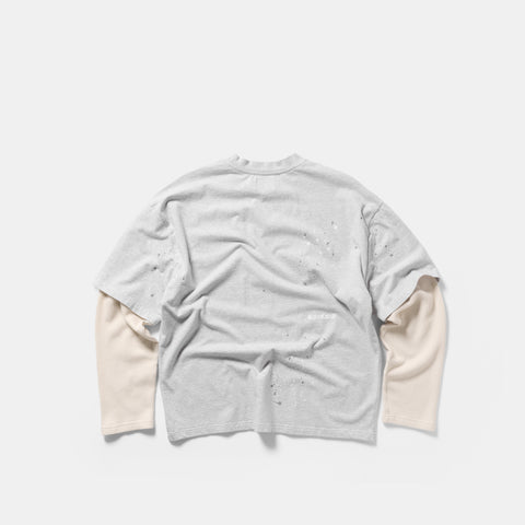 Winter 2 / Painter Layered Waffle Longsleeve - Heather Grey