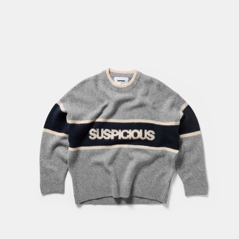 Winter 2 / Panel Knitted Sweat - Heather Grey