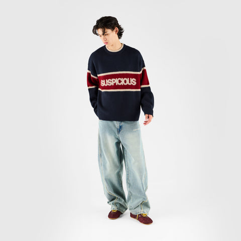 Winter 2 / Panel Knitted Sweat - Nightfall