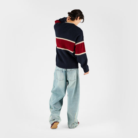 Winter 2 / Panel Knitted Sweat - Nightfall