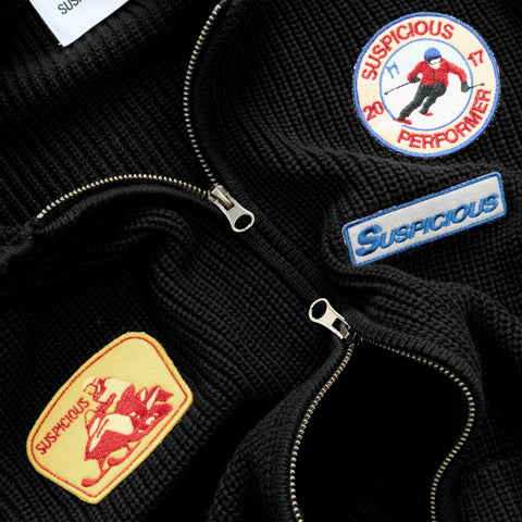 Winter3 / Patch Patrol Vintage Zip-Up - Black