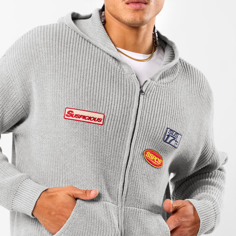 Winter3 / Patch Patrol Vintage Zip-Up - Neutral Heather