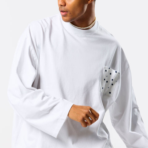 Polkaline / Polka Pocket Longsleeve - White