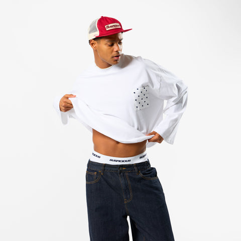 Polkaline / Polka Pocket Longsleeve - White
