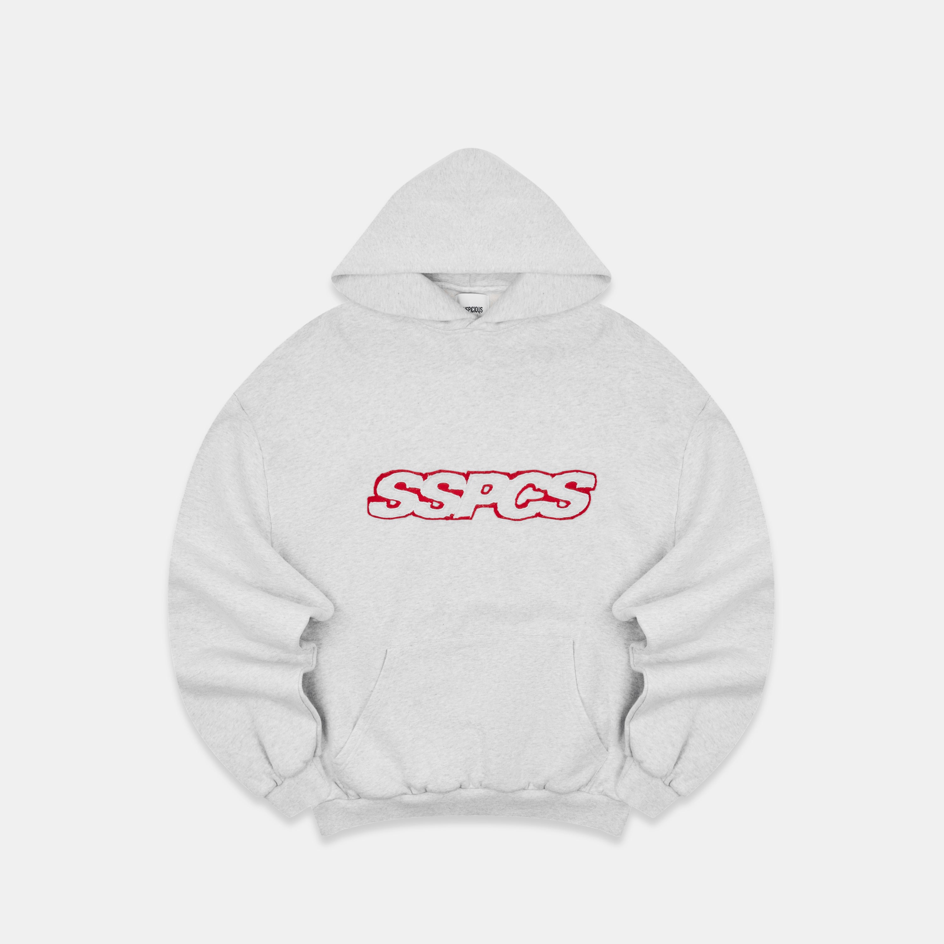 Red Layered SSPCS Applique Hoodie - Ash – Suspicious Antwerp