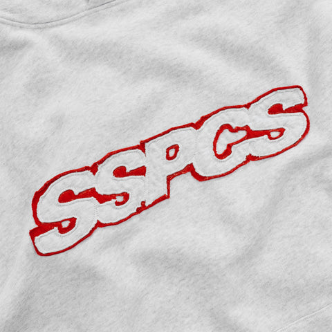 Summer Stripes / Red Layered SSPCS Applique Hoodie - Ash