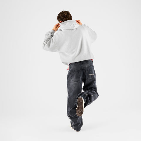 Summer Stripes / Red Layered SSPCS Applique Hoodie - Ash