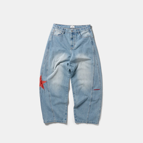 Suspicious Cowboys / Red Star Barrel Jeans - Washed Blue