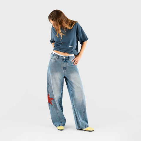 Suspicious Cowboys / Red Star Barrel Jeans - Washed Blue