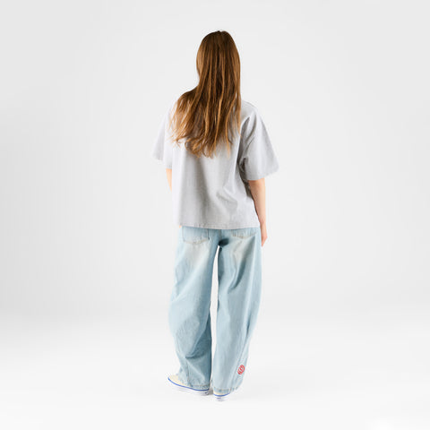 Summer Stripes / Red Striped SSPCS Applique Tee - Ash