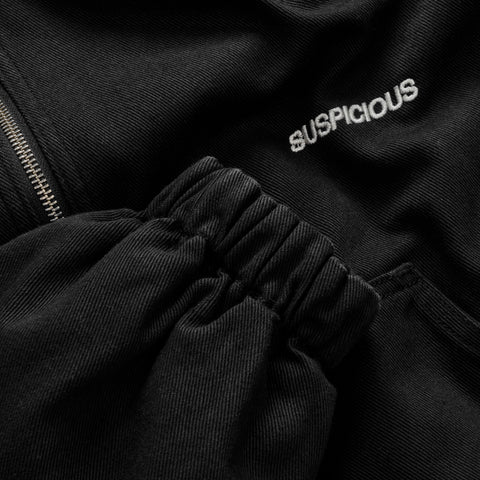 Fall / Reversible Canvas Hooded Jacket - Black