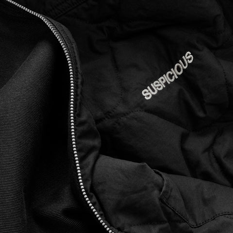 Fall / Reversible Canvas Hooded Jacket - Black