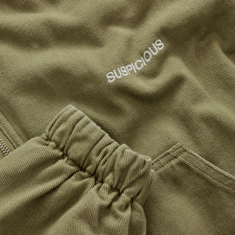 Fall / Reversible Canvas Hooded Jacket - Lichen Green