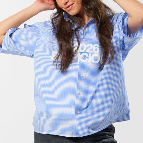 Spring 1 / S2026 Split Shortsleeve Shirt - Light Blue