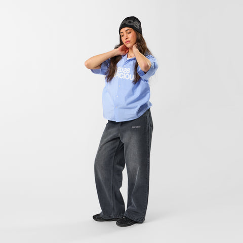 Spring 1 / S2026 Split Shortsleeve Shirt - Light Blue
