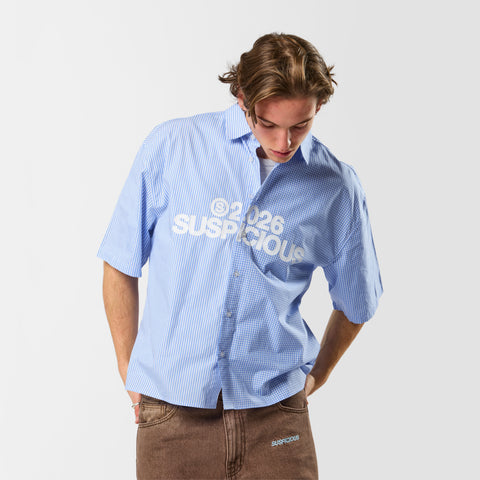 Spring 1 / S2026 Split Shortsleeve Shirt - Light Blue