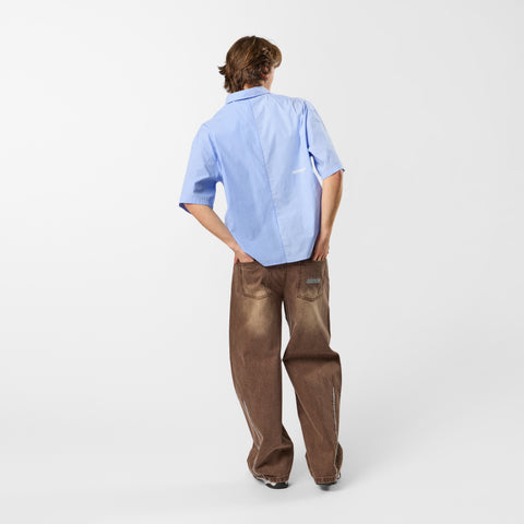 Spring 1 / S2026 Split Shortsleeve Shirt - Light Blue