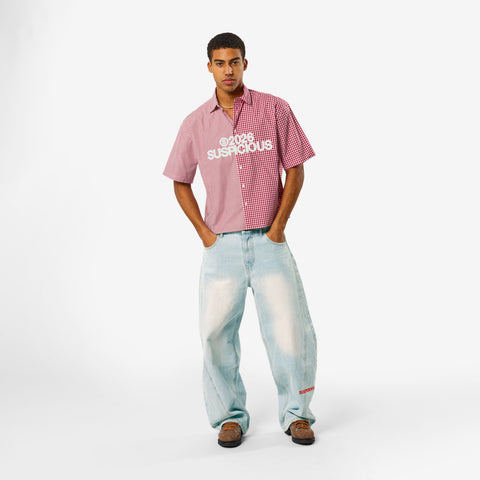 Spring 1 / S2026 Split Shortsleeve Shirt - Ruby