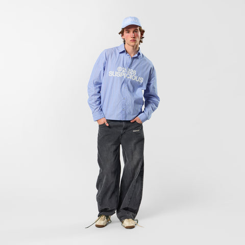 Spring 1 / S2026 Striped Longsleeve Shirt - Light Blue & White