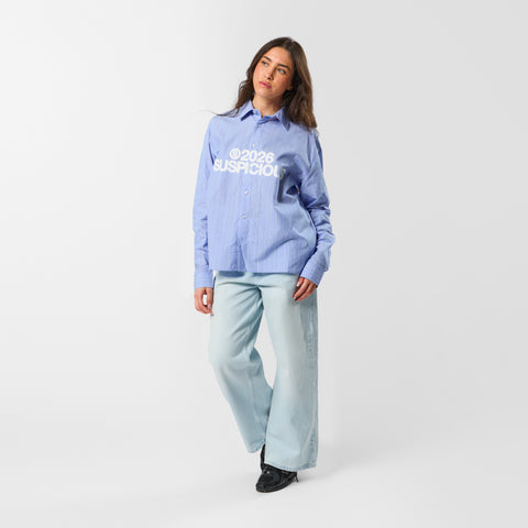 Spring 1 / S2026 Striped Longsleeve Shirt - Light Blue & White
