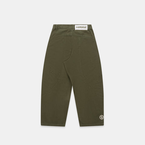 Off Season / S Club Big Barrel Jeans - Dusty Green