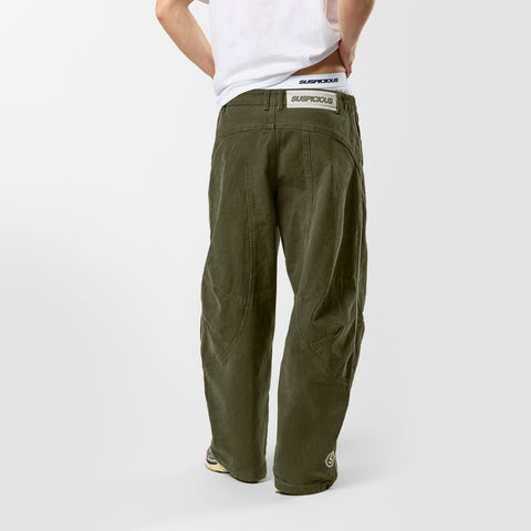 Off Season / S Club Big Barrel Jeans - Dusty Green