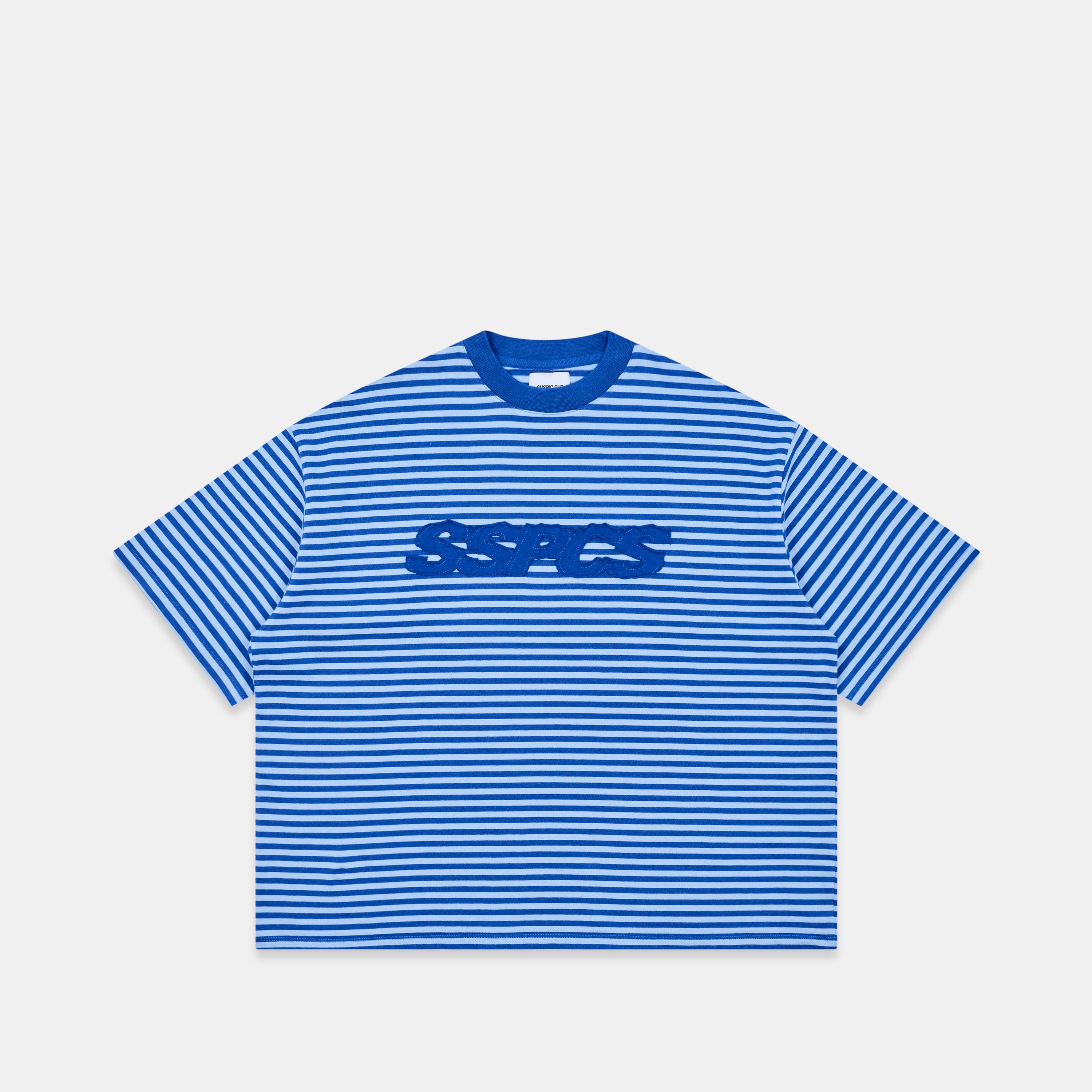SSPCS Applique Striped Tee - Blue – Suspicious Antwerp