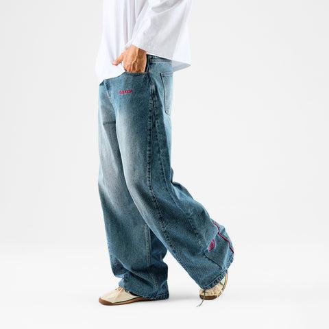 PL / SSPCS Club Barrel Jeans - Washed Blue