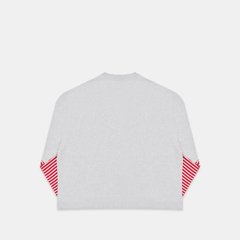 Summer Stripes / SSPCS Striped Layered Longsleeve - Ash & Red