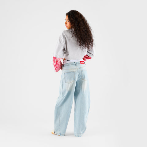 Summer Stripes / SSPCS Striped Layered Longsleeve - Ash & Red