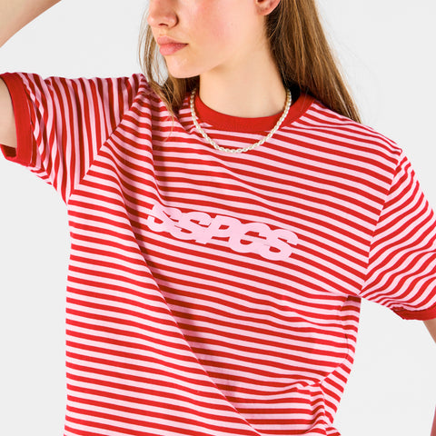 Summer Stripes / SSPCS Striped Ringer Tee - Red