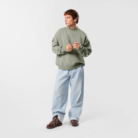 Winter2 / Selvedge Turn-Up Baggy Jeans - Bleached