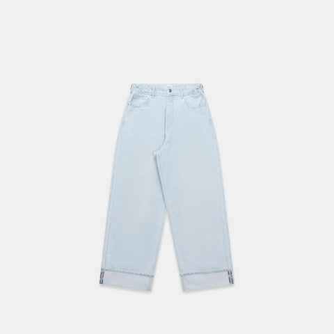 Winter2 / Selvedge Turn-Up Baggy Jeans - Bleached