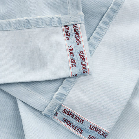 Winter2 / Selvedge Turn-Up Baggy Jeans - Bleached