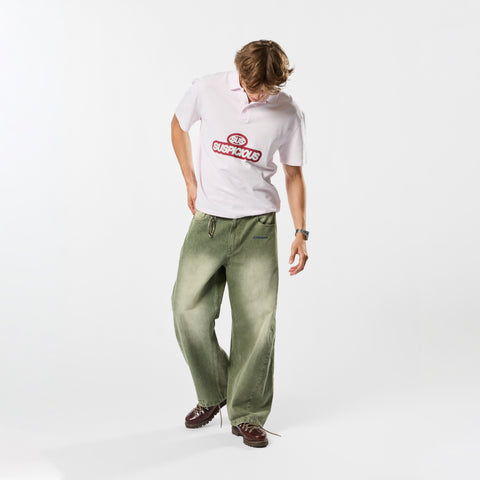 S2 / Signature Stamp Buttoned Polo - Orchid Ice