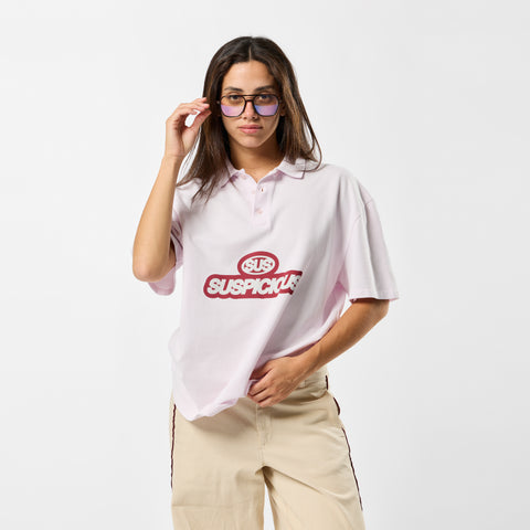 S2 / Signature Stamp Buttoned Polo - Orchid Ice