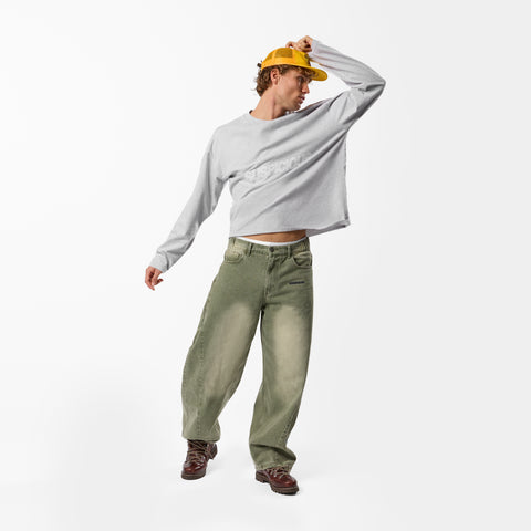 PL / Slanted Longsleeve - Neutral Heather