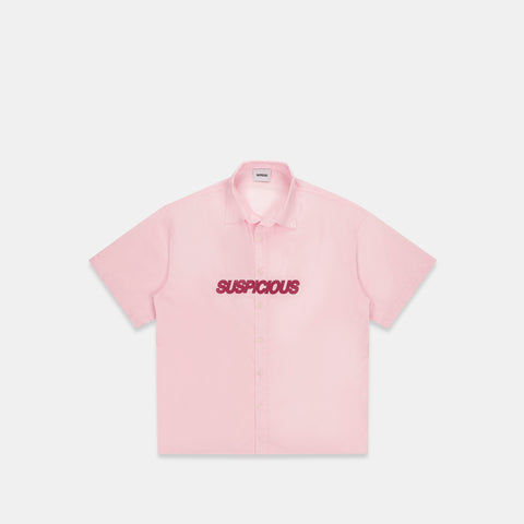Summer / Slanted Shortsleeve Shirt - Baby Pink