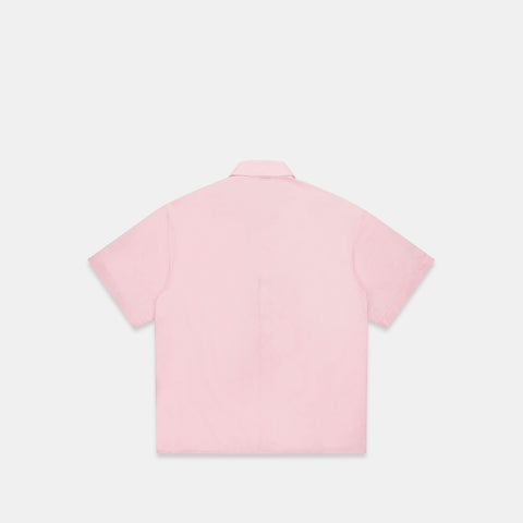 Summer / Slanted Shortsleeve Shirt - Baby Pink