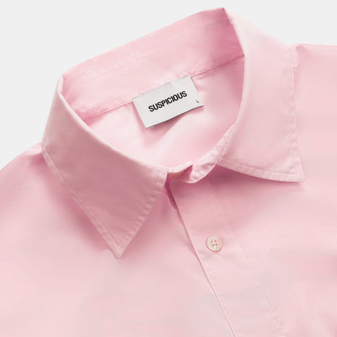 Summer / Slanted Shortsleeve Shirt - Baby Pink