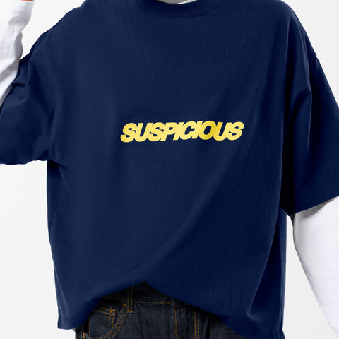 Camo / Slanted Tee - Deep Navy