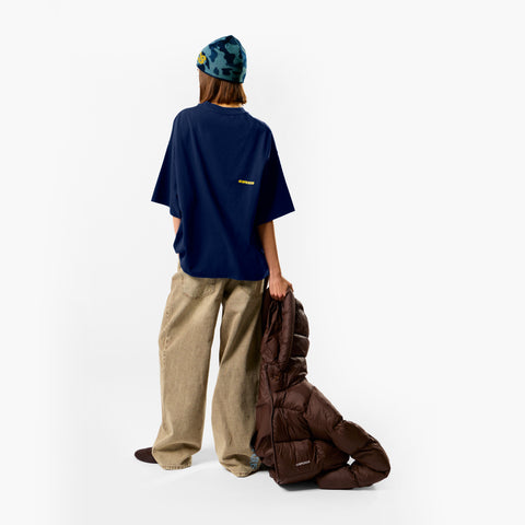 Camo / Slanted Tee - Deep Navy