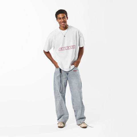 PL / Slanted Tee - White