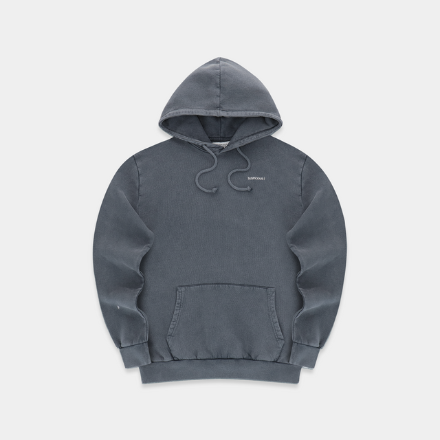 The Suspicious Smiley Hoodie - Slate Blue