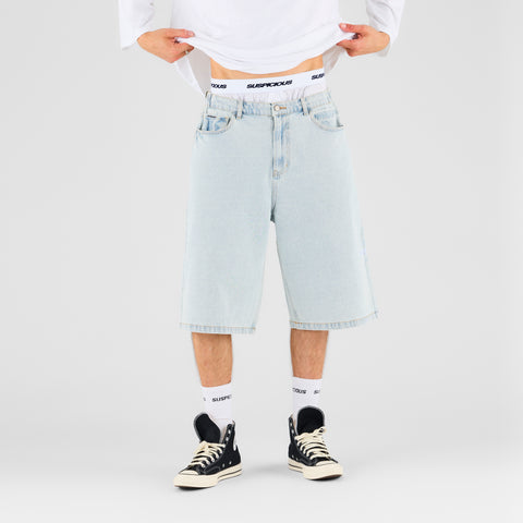 Summer Breeze / Solid Jeans Shorts - Bleached