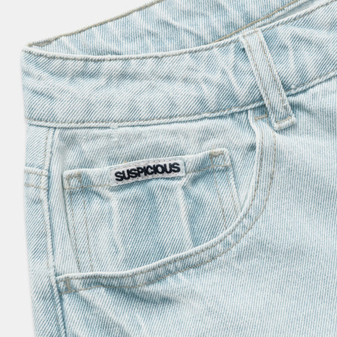 Summer Breeze / Solid Jeans Shorts - Bleached