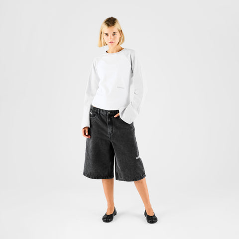 Summer Breeze / Solid Jeans Shorts - Washed Black