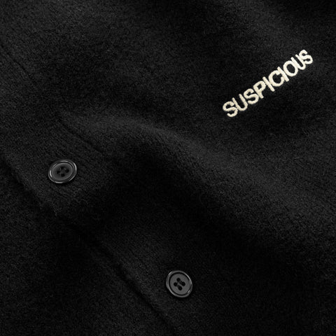 Winter 5 / Solid Knitted Cardigan - Black